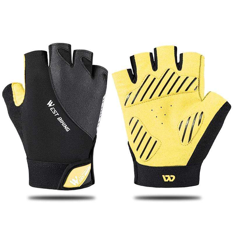WEST BIKING YP0211210 Mountain Cycling Gloves Half Finger Breathable Anti-Slip Gloves Riding Equi...
