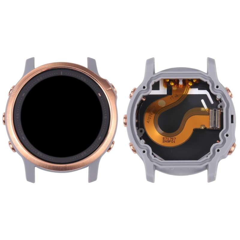 LCD Screen and Digitizer Full Assembly With Frame for Garmin Fenix 6S(Gold)