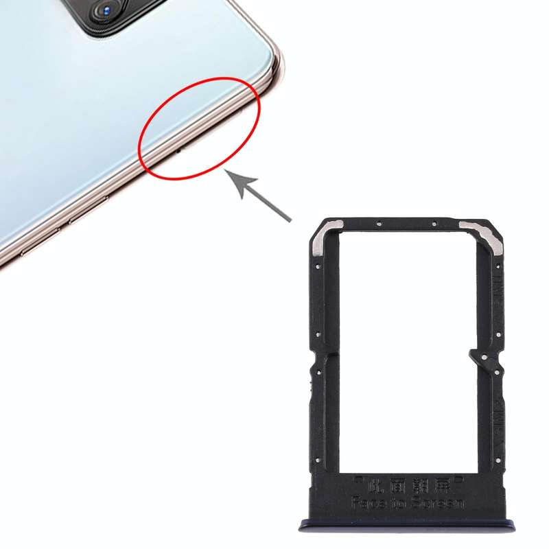 For OPPO A92S/Reno4 Z 5G PDKM00 SIM Card Tray + SIM Card Tray (Black)