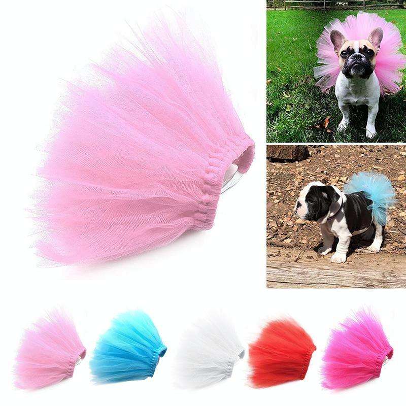 Summer Pet Dress Up Half-length Mesh Skirt, Size:M(Blue)