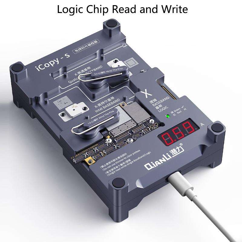 Qianli iCopy-S Double Sided Chip Test Stand 4 in1 Logic Baseband EEPROM Chip Non-removal For iPho...
