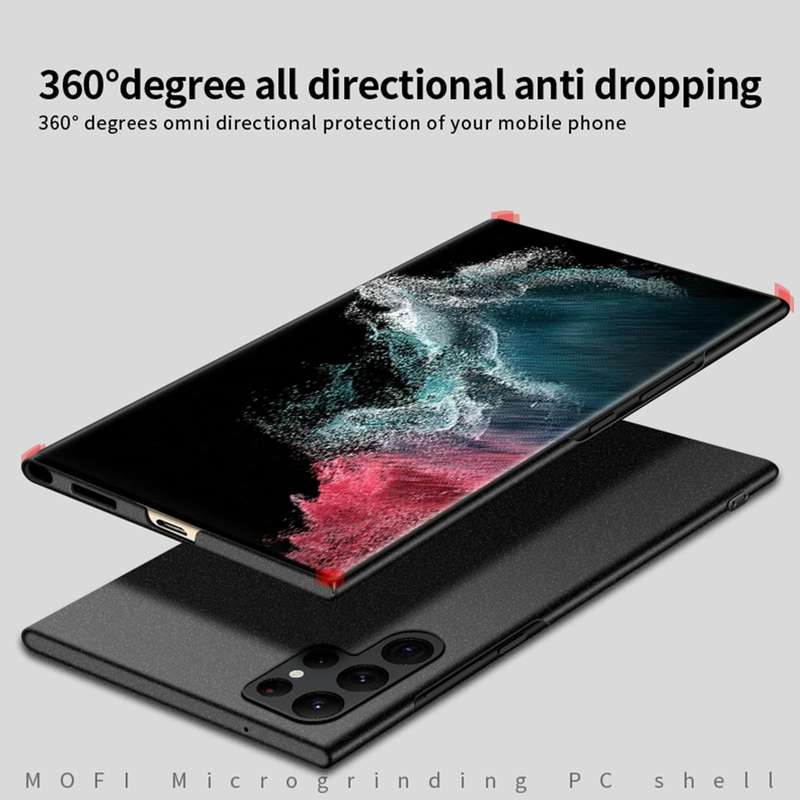 For Samsung Galaxy S22 Ultra 5G MOFI Fandun Series Frosted Ultra-thin PC Hard Phone Case(Black)