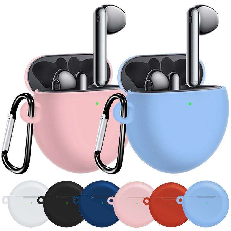 For Huawei Freebuds 4 Full Coverage Waterproof Silicone Wireless Earphone Protective Case with Ho...