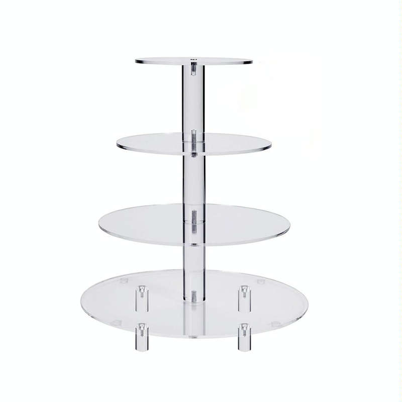 YX064 4 Tier Acrylic Circular Cupcake Stand