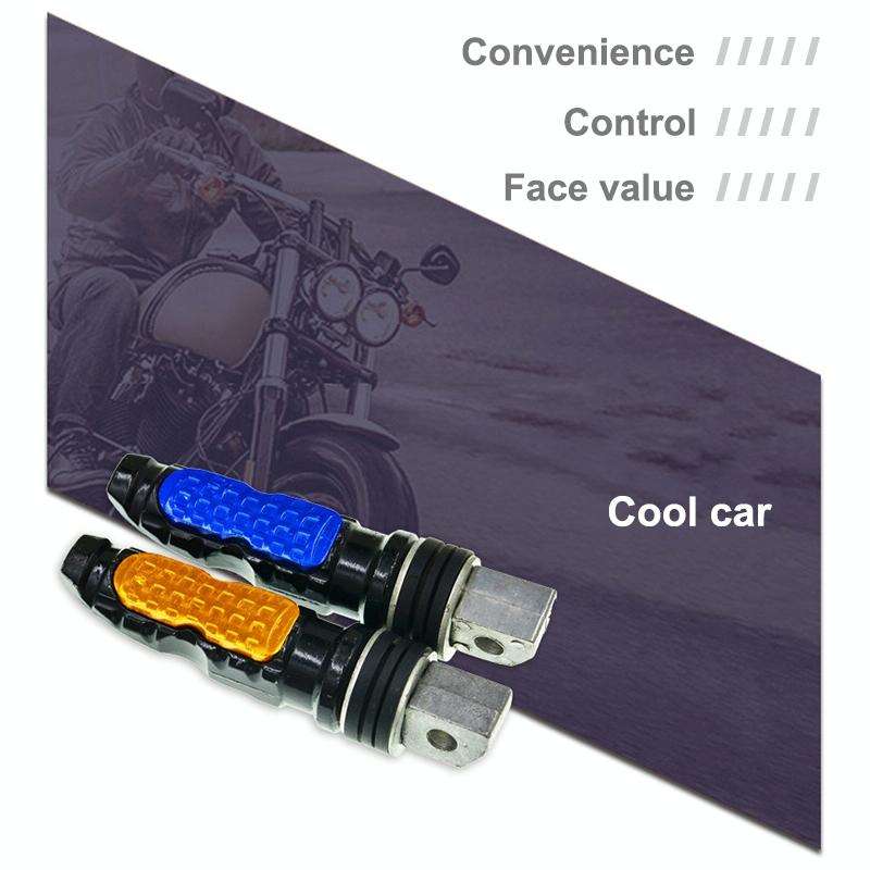 Universal Motor Bike Footpegs Foot Rests Rear Pedals Set Motorcycle Modification Accessories(Black)