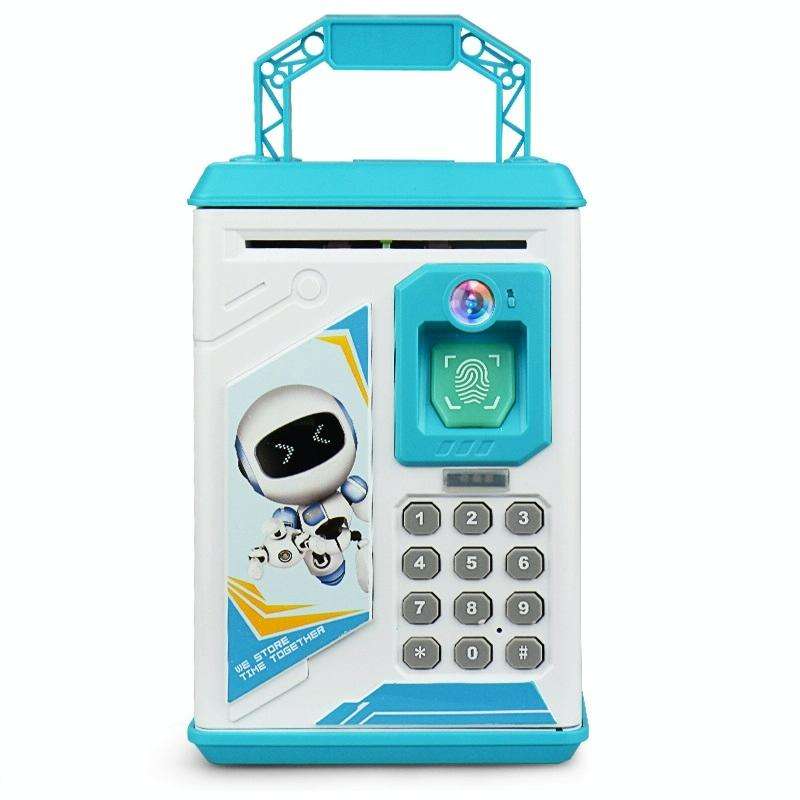 Children Cartoon Simulation Human Face Fingerprint Music Chinese British Switch Piggy Bank, Speci...