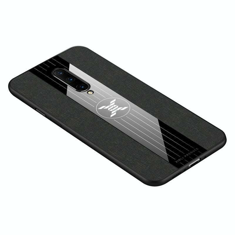For OnePlus 7 Pro XINLI Stitching Cloth Texture Shockproof TPU Protective Case(Black)