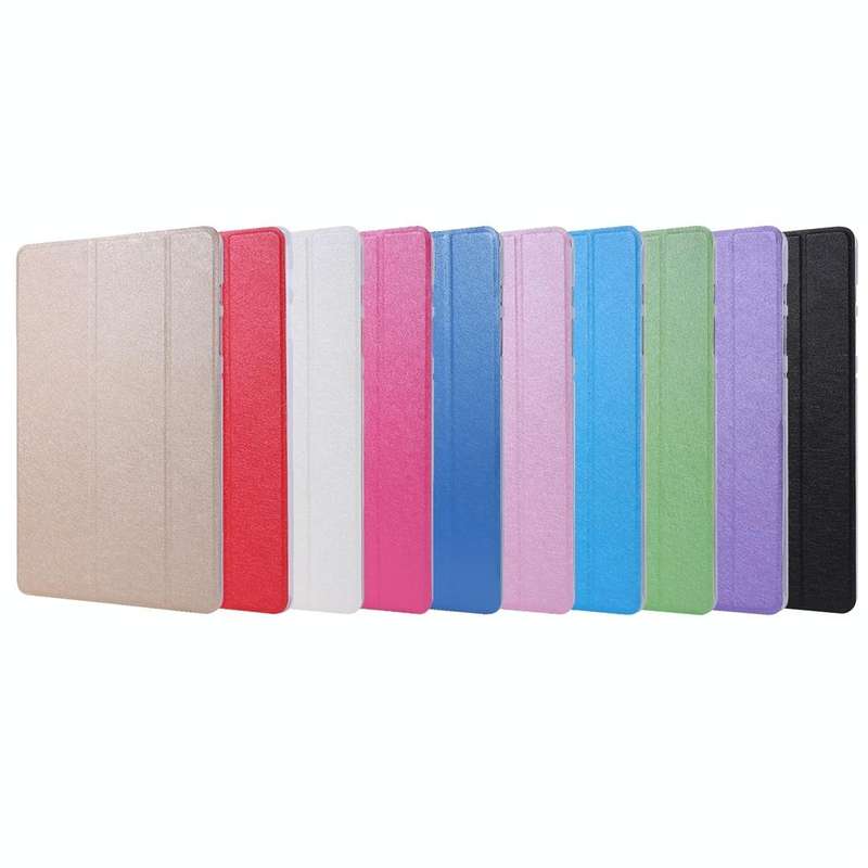 For Samsung Galaxy Tab S8 / Galaxy Tab S7 / T870 Silk Texture Three-fold Horizontal Flip Leather ...