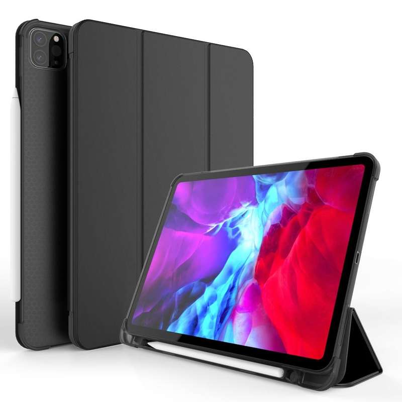 Three-folding Shockproof TPU Protective Case for iPad Pro 11 inch (2018) / (2020), with Holder & ...