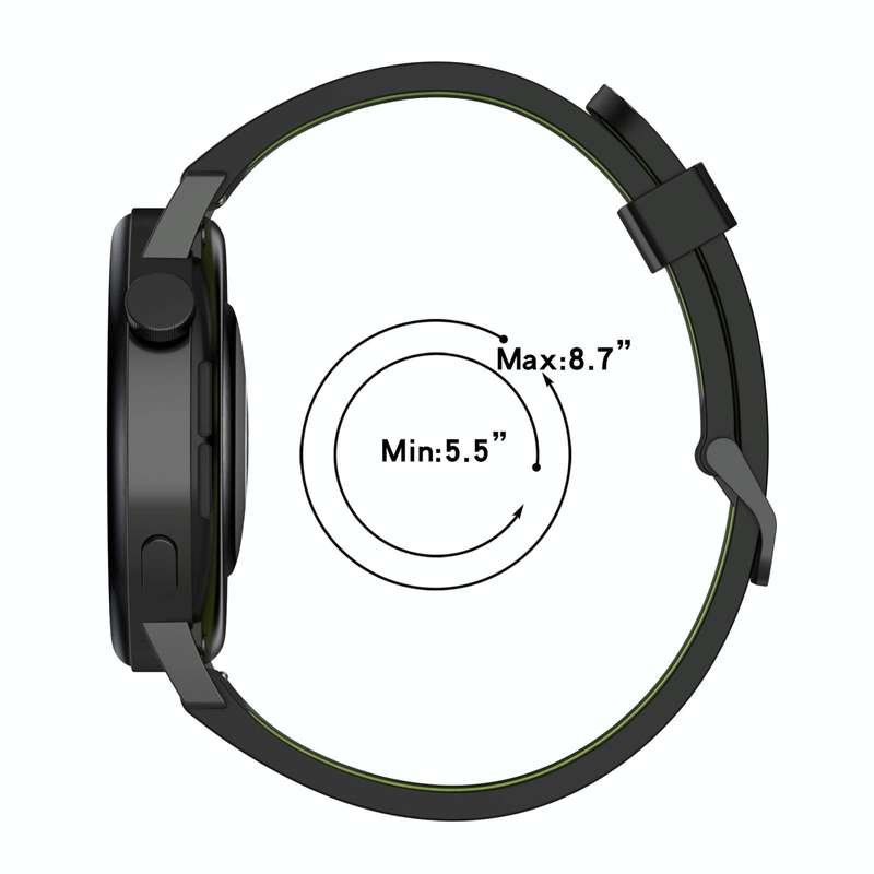 For Garmin Forerunner 245 Music 20mm Vertical Pattern Two-Color Silicone Watch Band(Black+Grey)