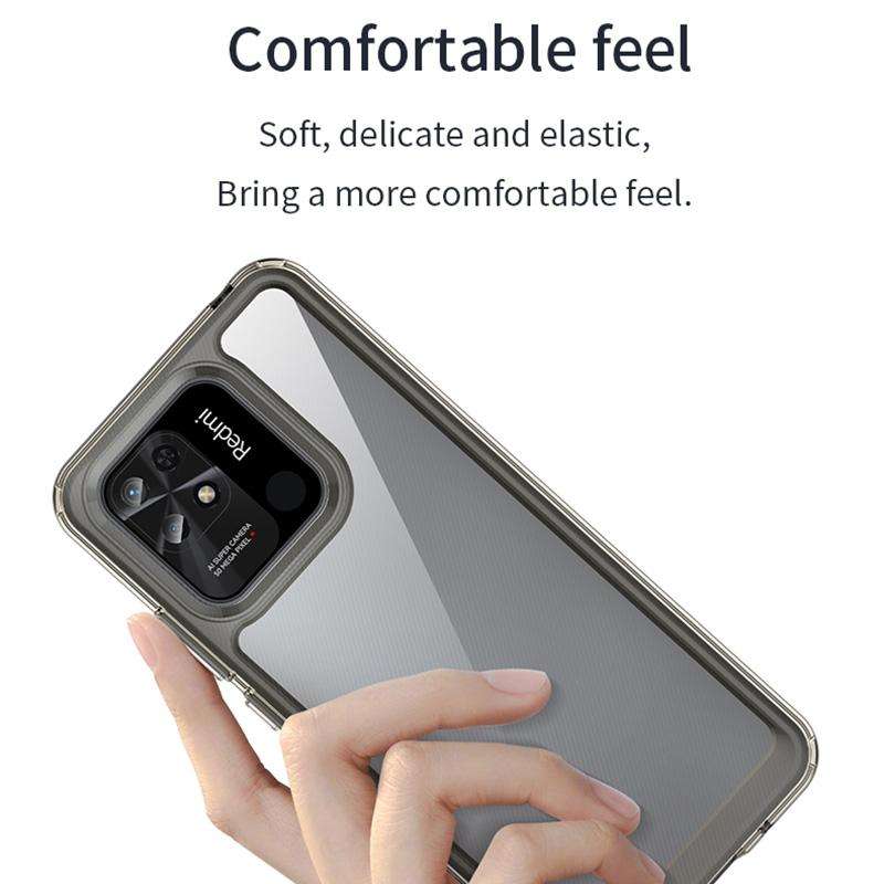For Xiaomi Redmi 10C Colorful Series Acrylic + TPU Phone Case(Transparent)