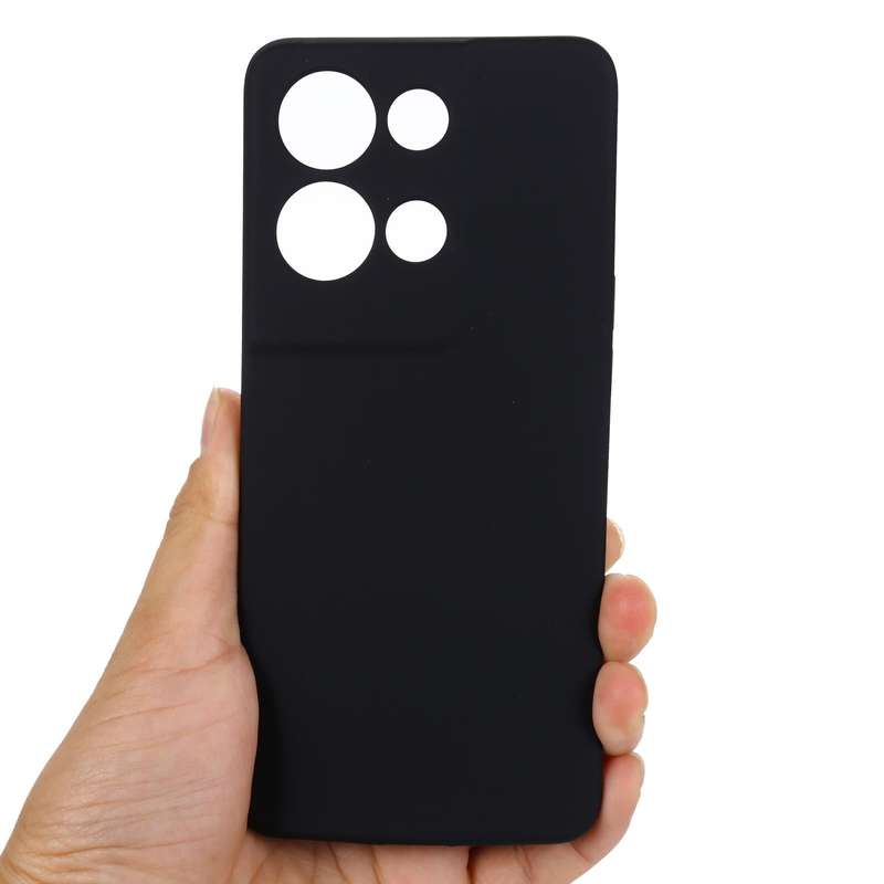 For OPPO Reno8 Pro 5G Global Pure Color Liquid Silicone Shockproof Phone Case(Black)