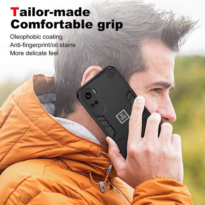 For Honor 90 Lite 2 in 1 Shockproof Phone Case(Black)
