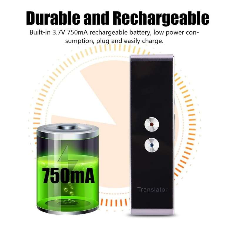 T8+ Portable Smart Voice Translator Smart Business Travel Real Time AI Translator Translation Mac...