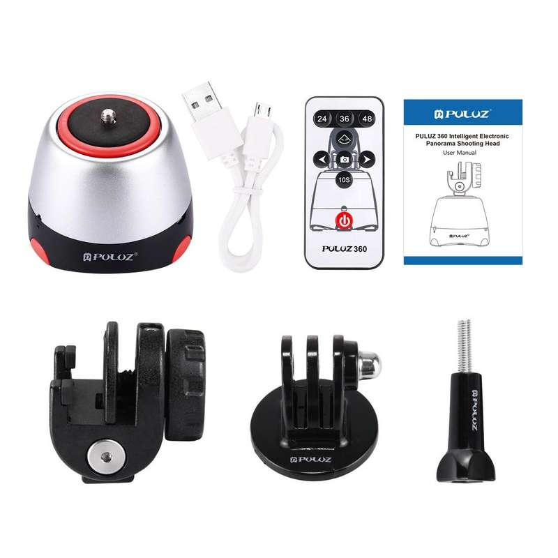 PULUZ Electronic 360 Degree Rotation Panoramic Head with Remote Controller for Smartphones, GoPro...