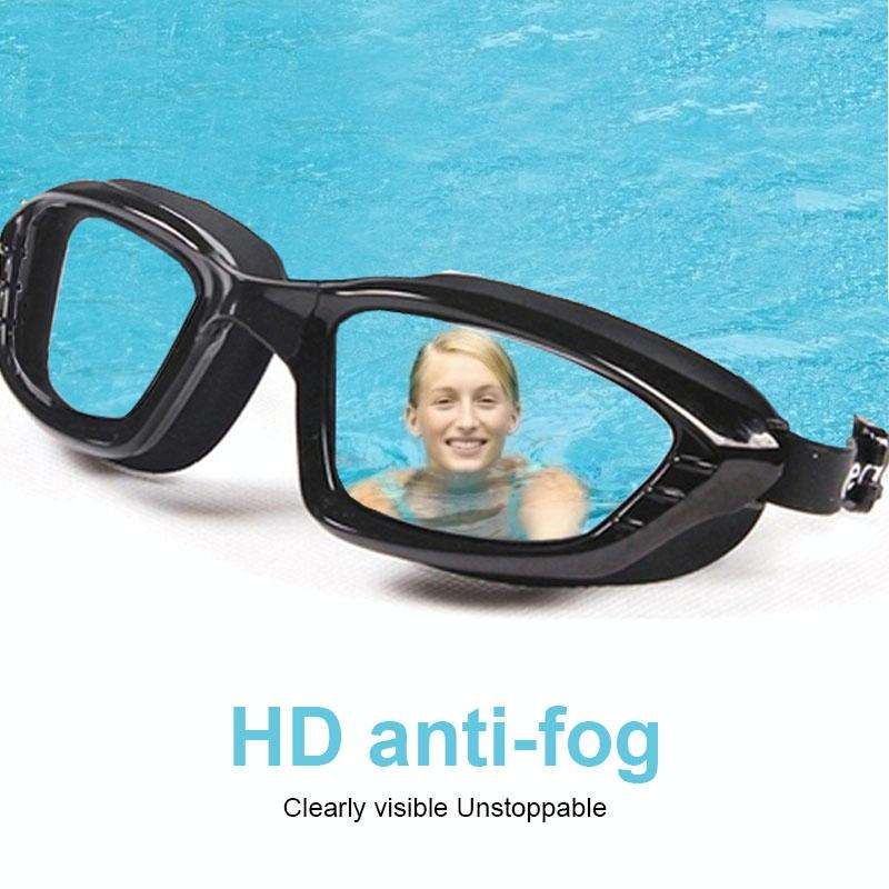 SG9017 Waterproof and Anti-fog Adult High-definition Large Frame Swimming Goggles for Men and Wom...