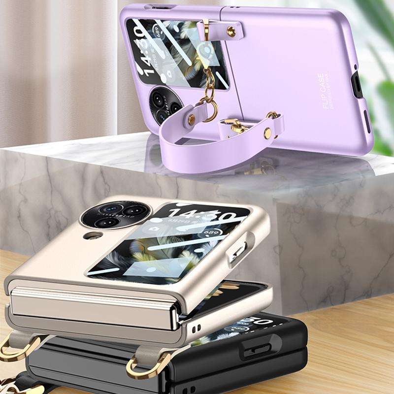 For OPPO Find N3 Flip GKK Integrated Ultra-thin Handbag Phone Case(Gold)