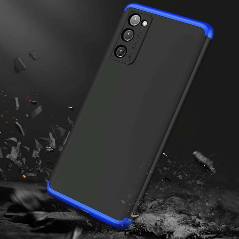For Samsung Galaxy S20 FE GKK Three Stage Splicing Full Coverage PC Protective Case(Black Blue)