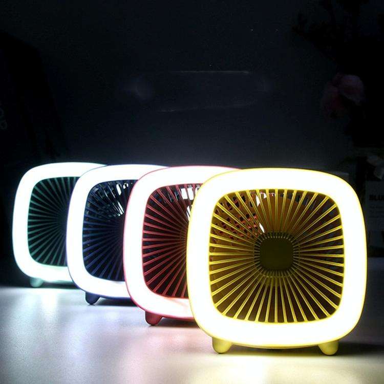 USB Rechargeable Desktop Fan Multifunctional Handheld Pocket Fan(Yellow)