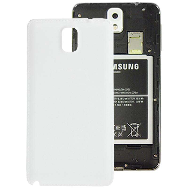 For Galaxy Note III / N9000 Litchi Texture Original Plastic Battery Cover (White)