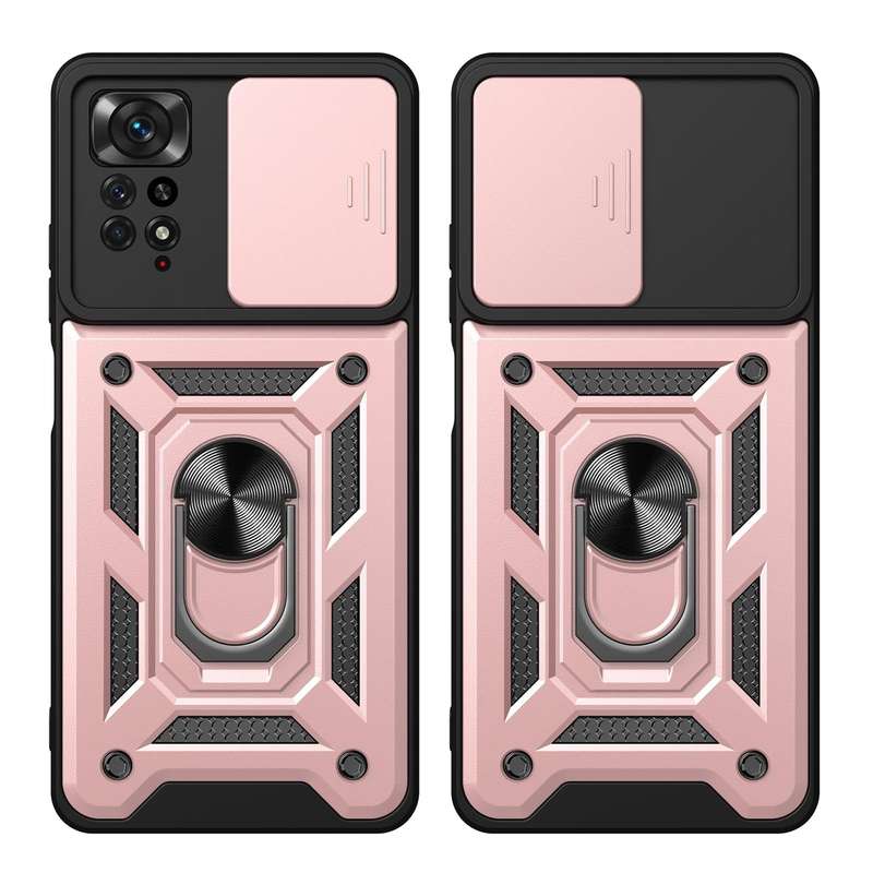 For Xiaomi Redmi Note 11 Pro Global Sliding Camera Cover Design TPU+PC Protective Phone Case(Black)