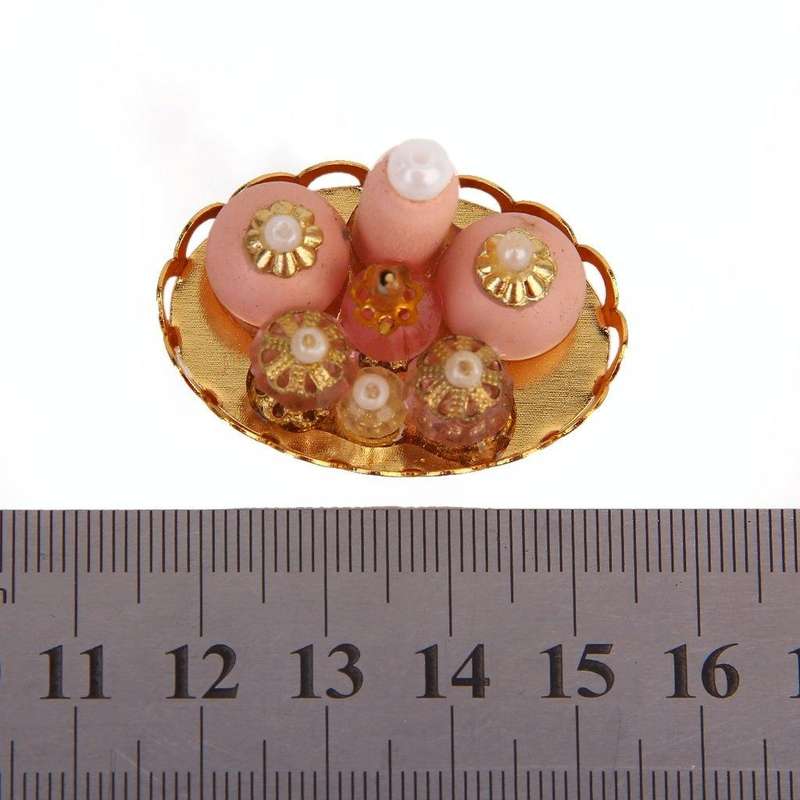 3 PCS Mini Doll House Dressing Table Decoration Cosmetic Set(Flesh Pink)