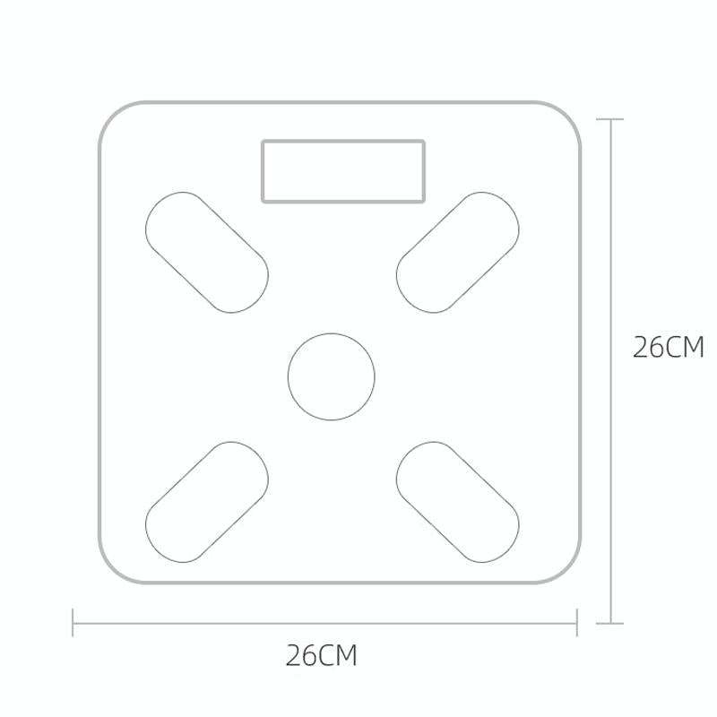 Smart Bluetooth Weight Scale Home Body Fat Measurement Health Scale Battery Model(Curve White)