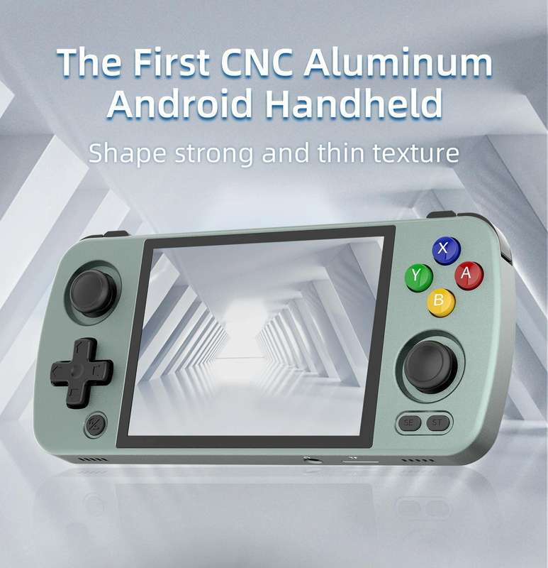 ANBERNIC RG405M Handheld Game Console 4 Inch IPS Touch Screen Aluminum Alloy Android 12 System 12...