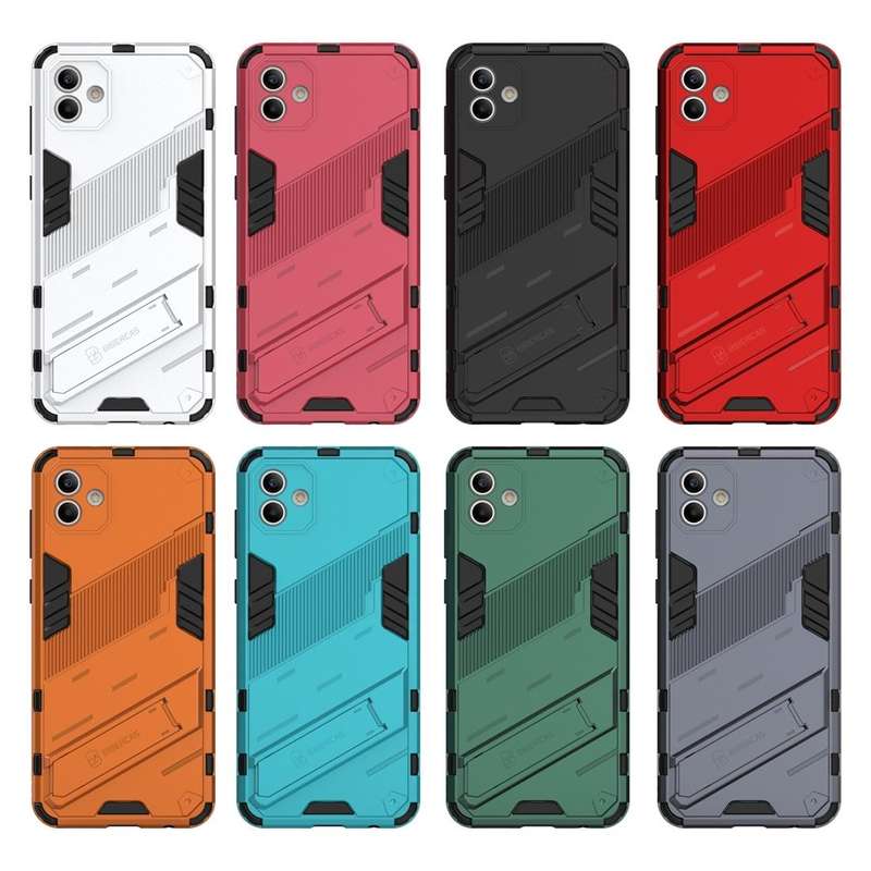 For Samsung Galaxy A04 4G Punk Armor 2 in 1 PC + TPU Shockproof Phone Case(Black)