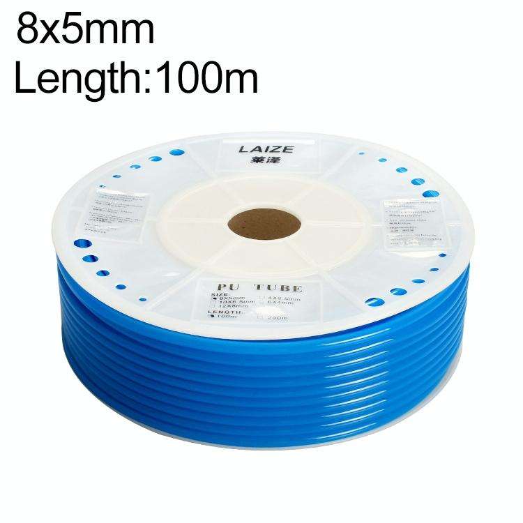 LAIZE Pneumatic Compressor Air Flexible PU Tube, Specification:8x5mm, 100m(Blue)