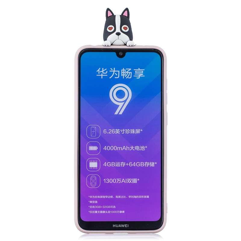 For Huawei Y7 2019 3D Cartoon Pattern Shockproof TPU Protective Case(Cute Dog)