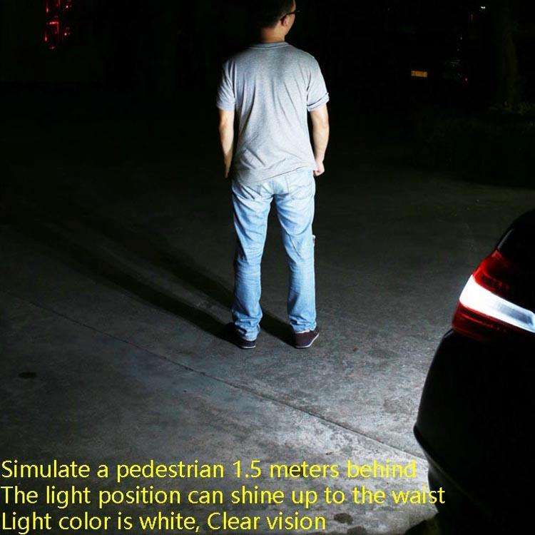 Car LED Electric Eye Reversing Light External Bulb Modified License Plate Auxiliary Light(Silver)