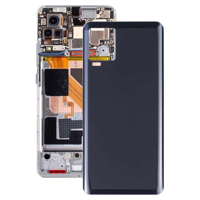 For vivo iQOO 7 V2049A I2009 Glass Battery Back Cover (Black)