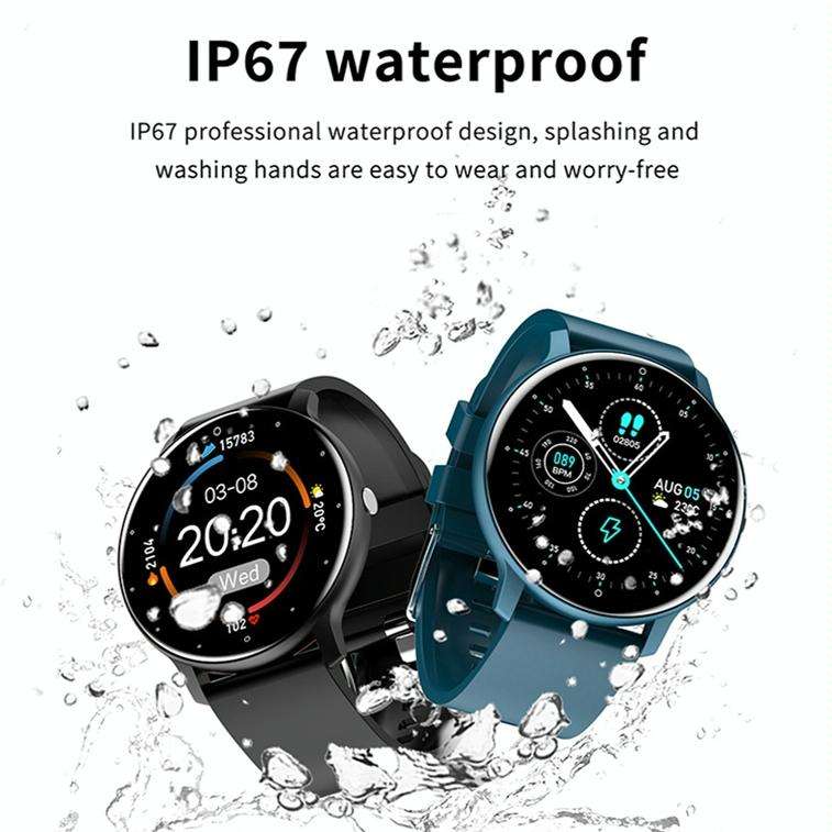 ZL02 Heart Rate Monitoring Pedometer Smart Watch(Blue)