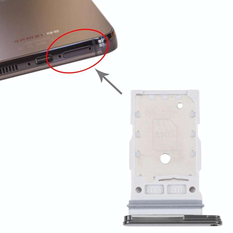 For Samsung Galaxy S23 / S23+ SM-S961B/S911B Original SIM Card Tray + SIM Card Tray (Black)