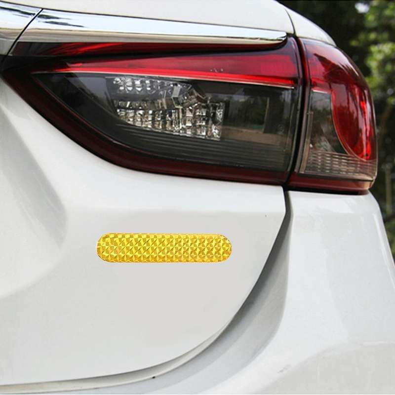 2 PCS High-brightness Laser Reflective Strip Warning Tape Decal Car Reflective Stickers Safety Ma...
