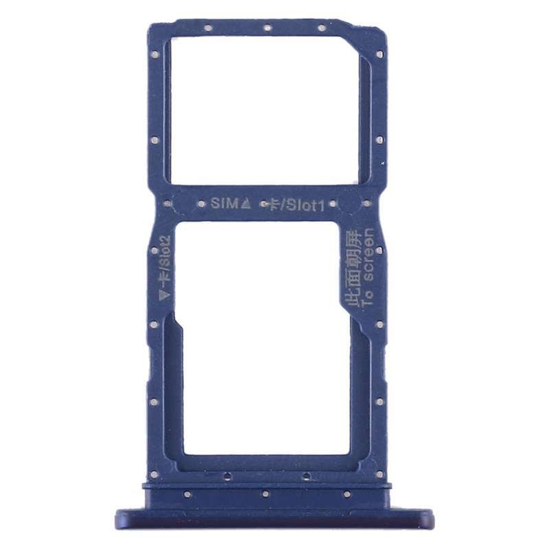 SIM Card Tray + SIM Card Tray / Micro SD Card Tray for Huawei Honor 9X / Honor 9X Pro(Blue)