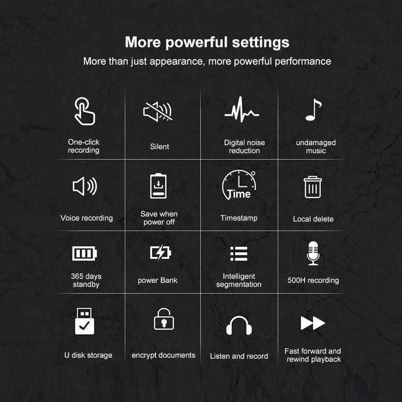 JNN Q72 HD Noise Reduction Long Standby Smart Voice Recorder Recording Device, Capacity:32GB (Black)