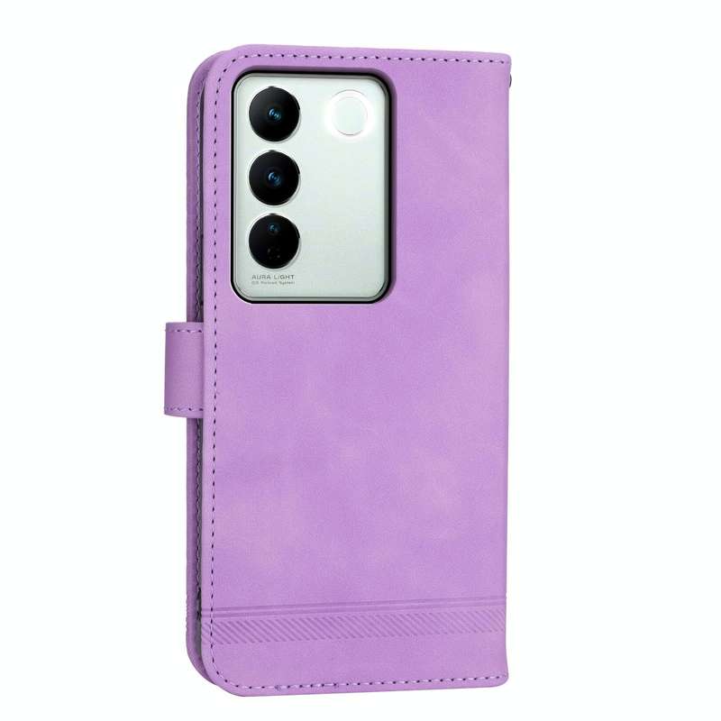 For vivo V27 Dierfeng Dream Line Leather Phone Case(Purple)