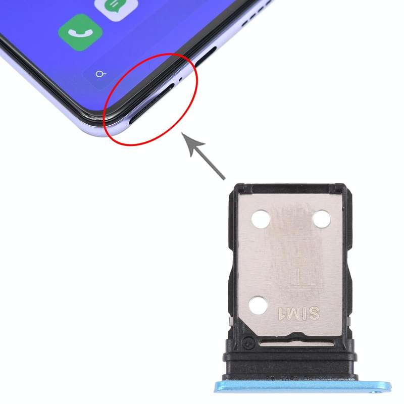For OPPO Realme X7 Pro RMX2121 RMX2111  SIM Card Tray + SIM Card Tray (Blue)