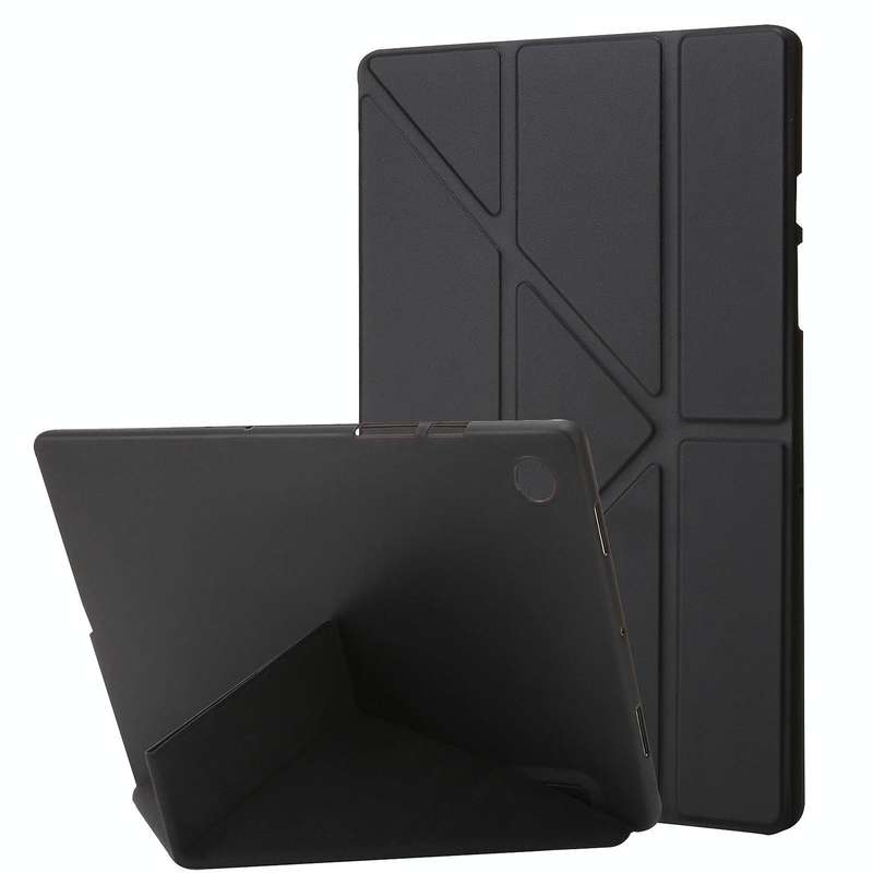 For Samsung Galaxy Tab A8 10.5 2021 Deformation Transparent Acrylic Horizontal Flip PU Leather Ta...