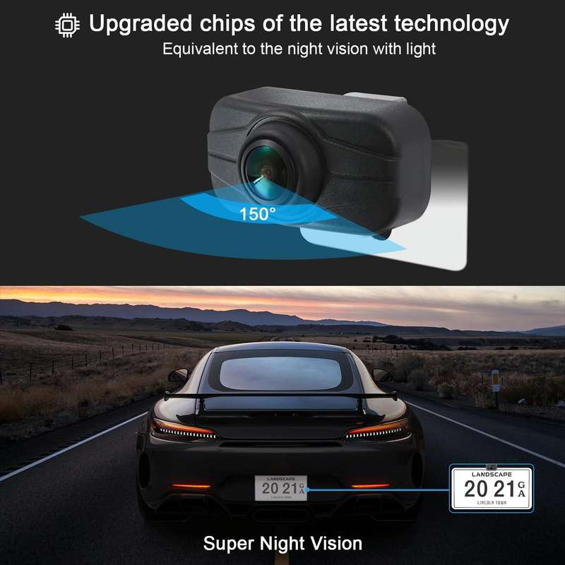 PZ719 Car 5 inch 1080P HD Digital Signal Wireless Reversing Image Rear View Camera