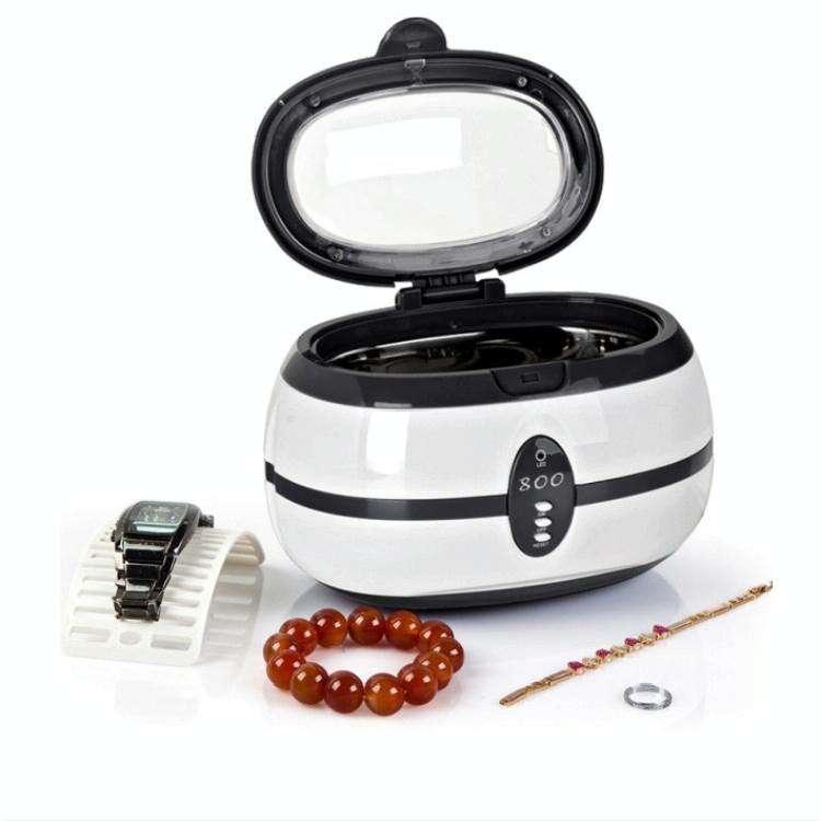 VGT-800 600ml Low Noise Vacuum Cleaner Ultrasonic Cleaner with SUS304 Tank for Home Jewelry Eyegl...