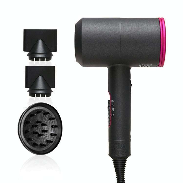 High-power Anionic Cold Hot Air Constant Temperature Hair Dryer, EU Plug (Red + Black)