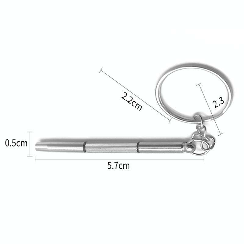 3 In 1 Watch Repair Mini Screwdriver Multifunctional Eyeglass Repair Screwdriver(Plastic Handle)