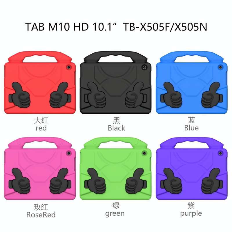 For Lenovo Tab M10 HD 10.1 TB-X505F/X505N EVA Shockproof Tablet Case with Thumb Bracket(Red)