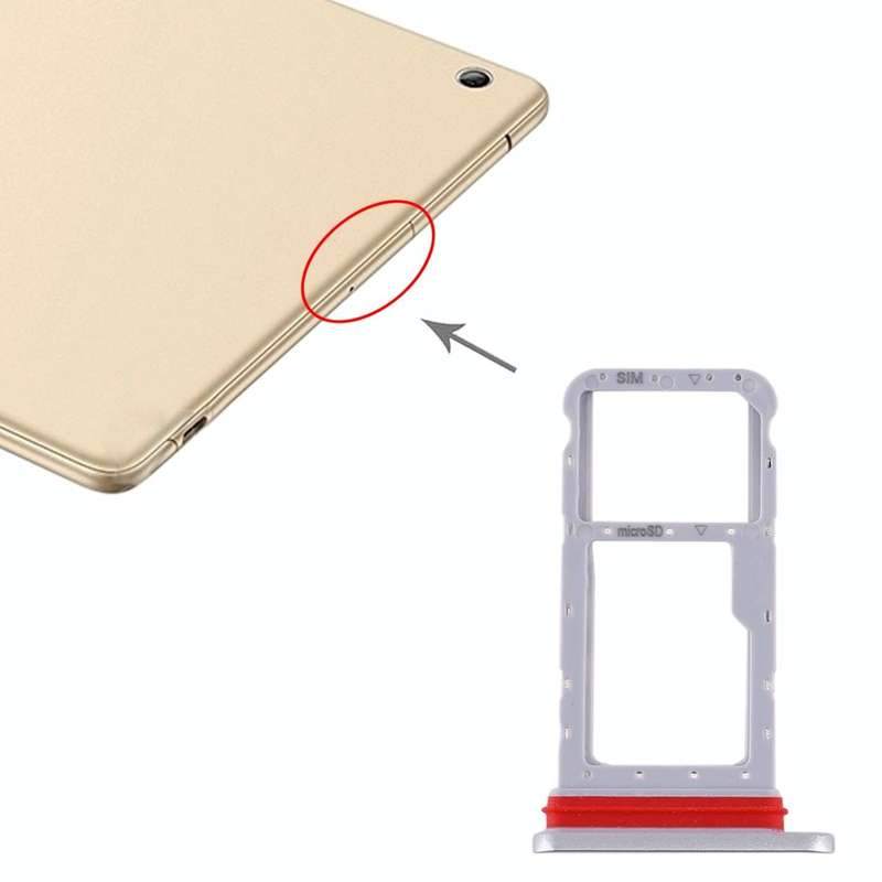 SIM Card Tray + Micro SD Card Tray for Huawei Honor Waterplay (Silver)