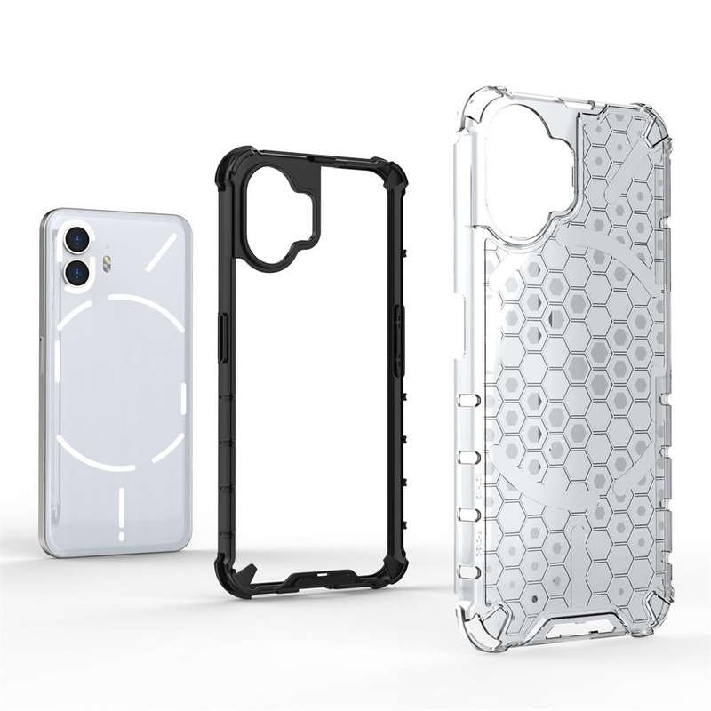 For Nothing Phone 2 Shockproof Honeycomb Phone Case(Black)