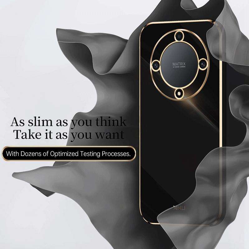 For Honor X9a 5G XINLI Straight Edge 6D Electroplate TPU Phone Case(Black)