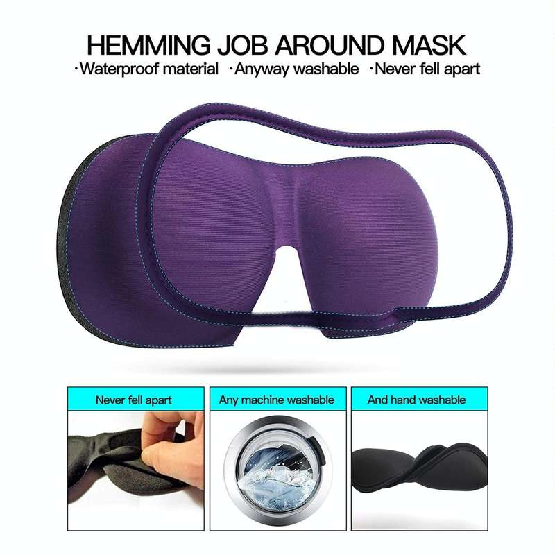 3D Adjustable Silicone Anti-slip Sleep Eye Mask Three-dimensional Memory Foam Eye Protection Mask...